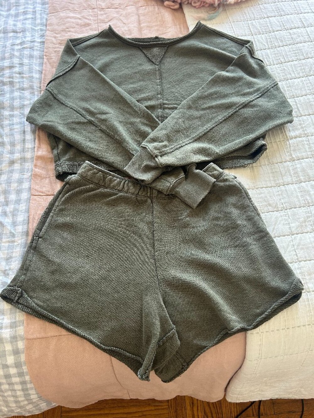 Aerie Sweatshirt and Sweat Short Set -- XS